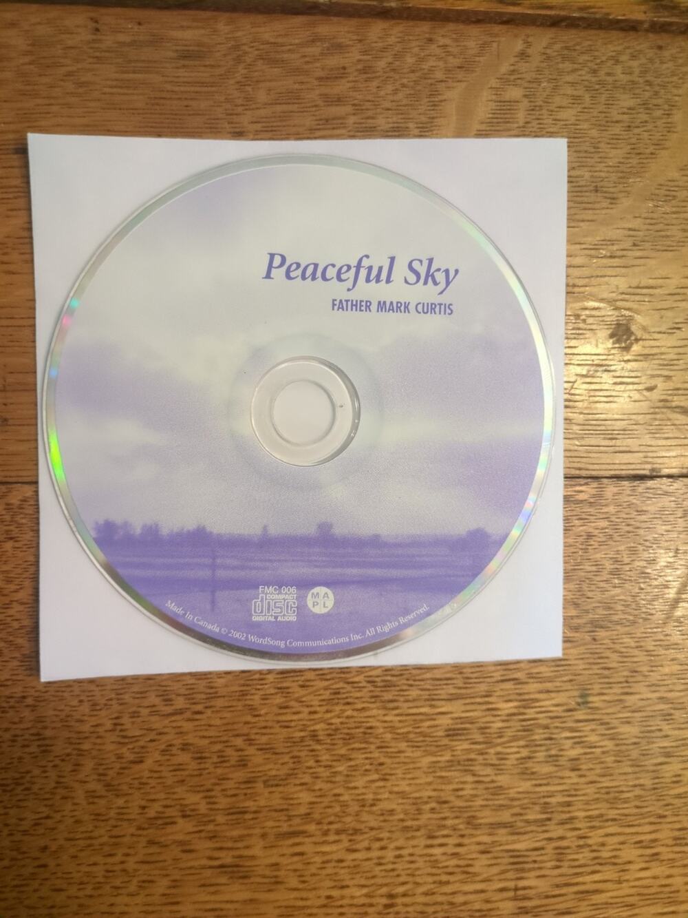 Peaceful Sky Father Mark Curtis CD Disc Only